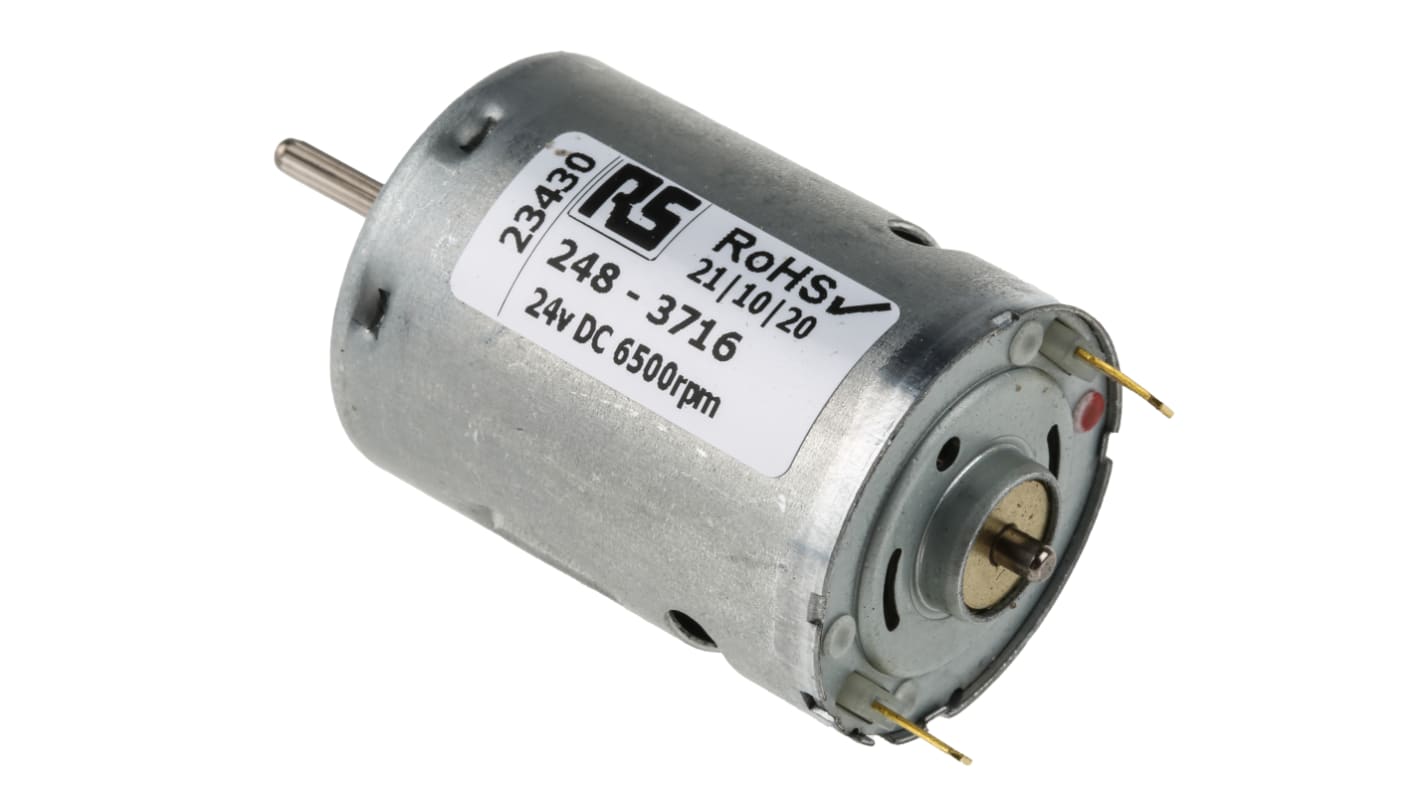 Mellor Electric Brushed DC Motor, 24 V dc, 3.5 Ncm, 6500 rpm, 2.3mm Shaft Diameter