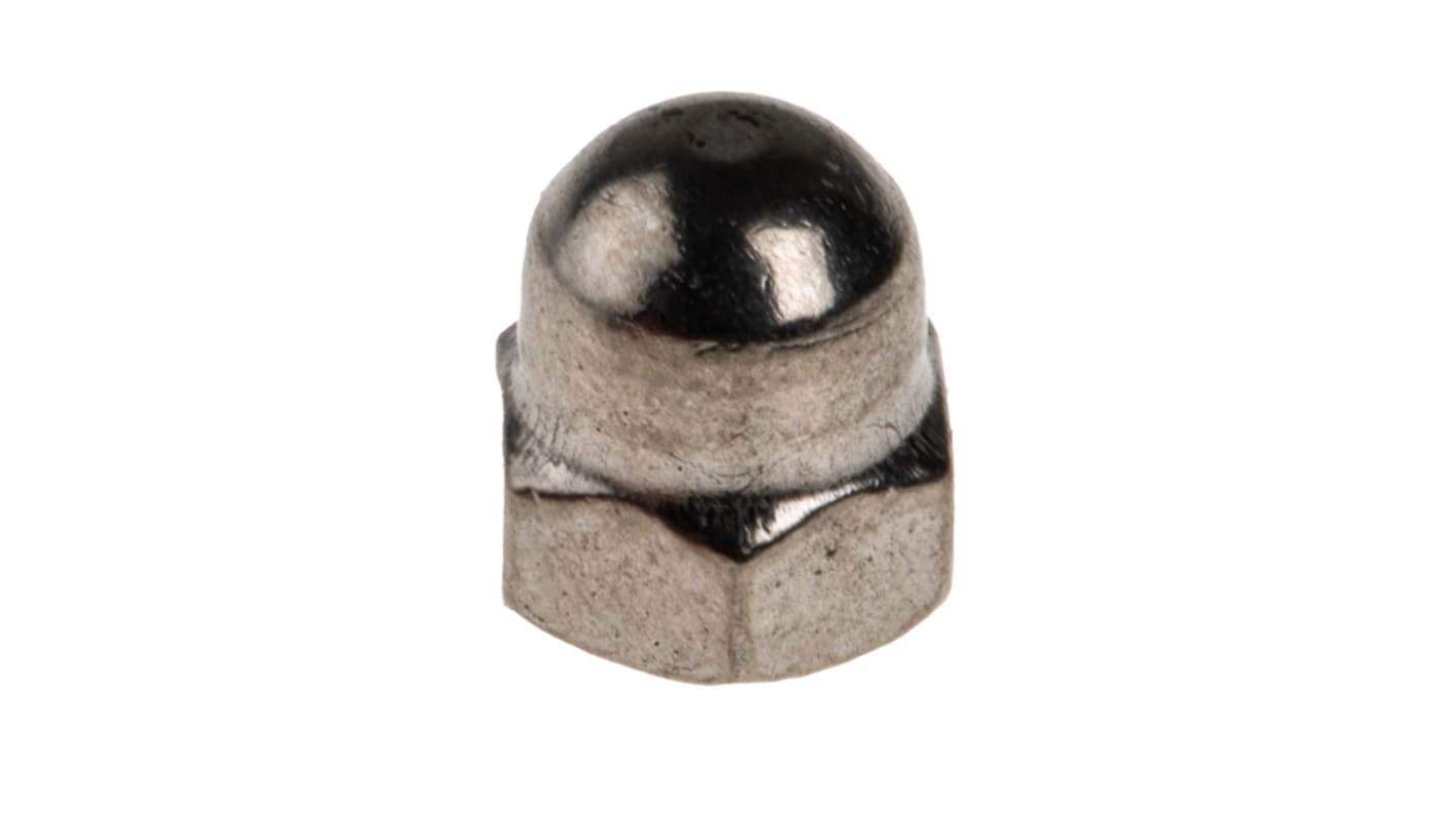 RS PRO, Plain Stainless Steel Dome Nut, M4