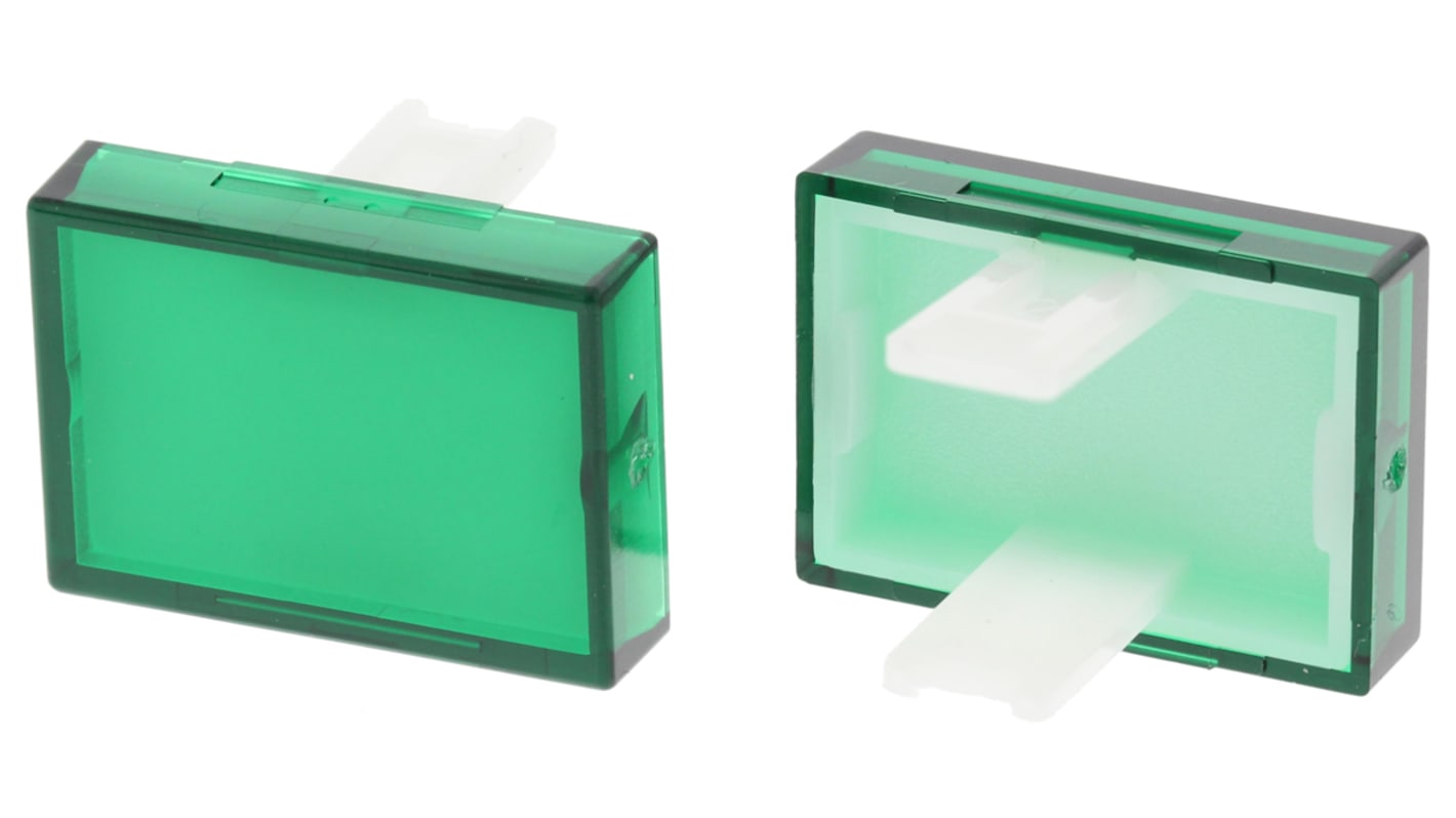 EAO Green Rectangular Push Button Lens for Use with 31 Series