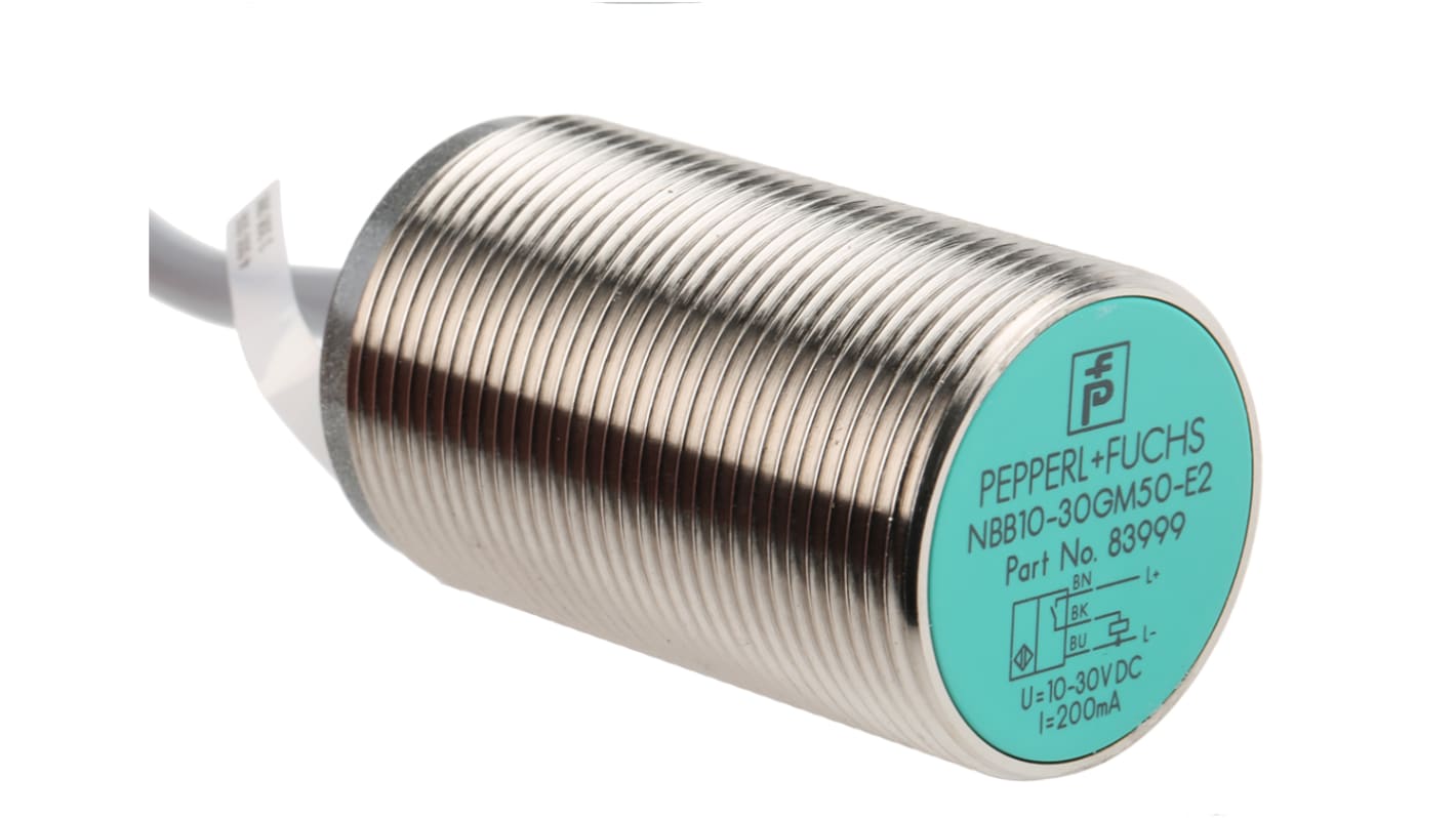 Pepperl + Fuchs M30 Näherungssensor Induktiv, zylindrisch 10 mm PNP 5 → 36 V dc / 200 mA, IP68