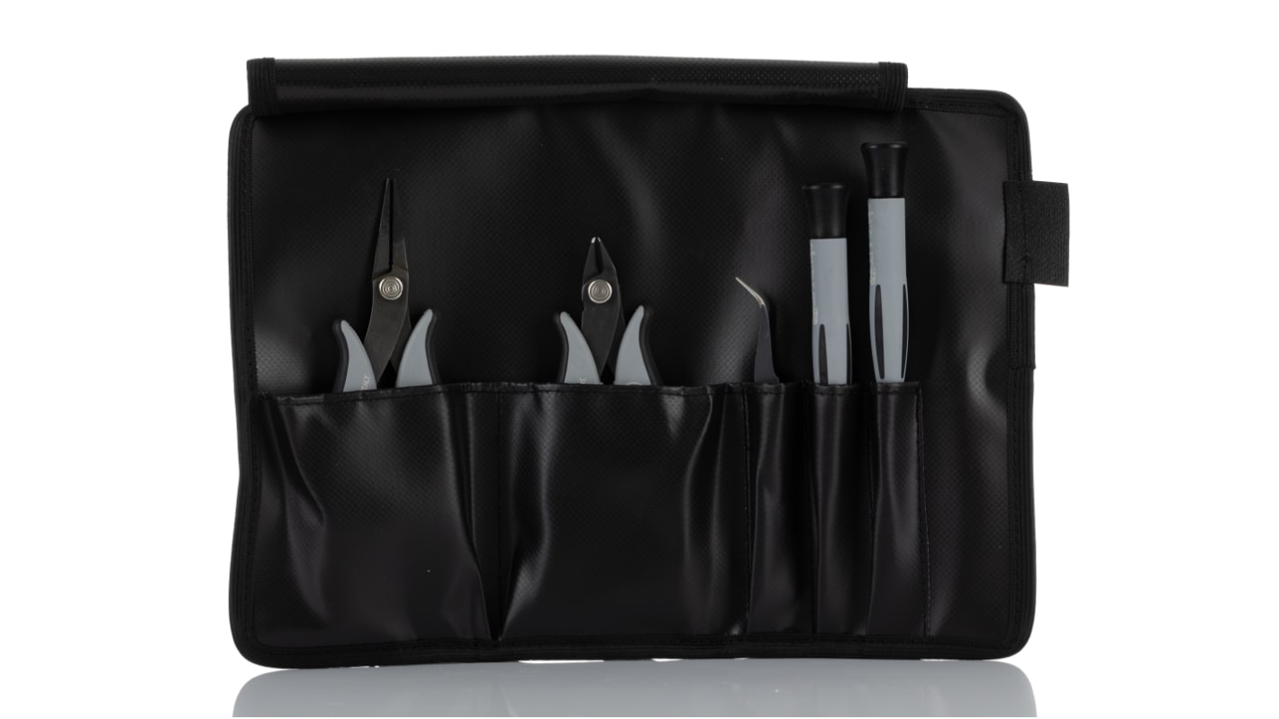 RS PRO 5 Piece ESD Tool Kit with Wallet