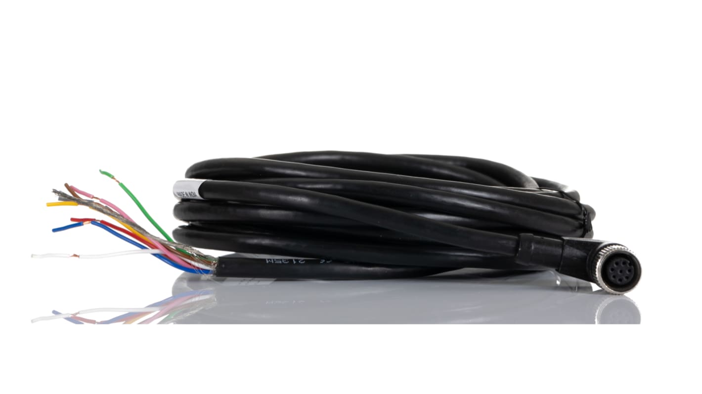 Cable de conexión RS PRO, con. A M12 Hembra, con. B Sin terminación, cod.: A, long. 5m, 30 V, 2 A, IP67