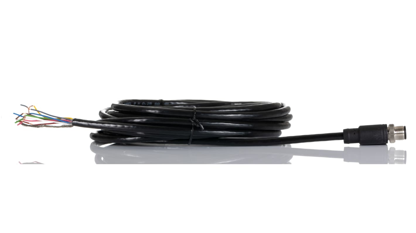 Cable de conexión RS PRO, con. A M12 Macho, con. B Sin terminación, cod.: A, long. 5m, 30 V, 2 A, IP67