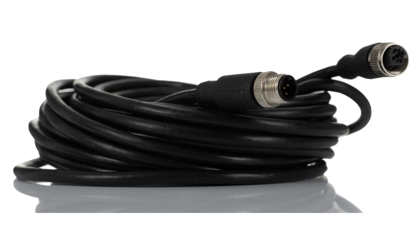 Cable de conexión RS PRO, con. A M12 Hembra, con. B M12 Macho, cod.: A, long. 5m, 60, 4A, IP67