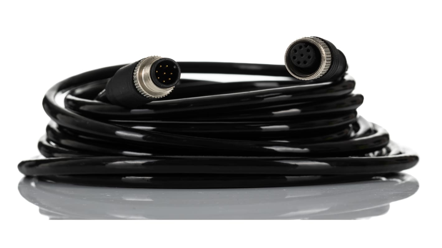 Cable de conexión RS PRO, con. A M12 Hembra, con. B M12 Macho, cod.: A, long. 2m, 30 V, 2 A, IP67