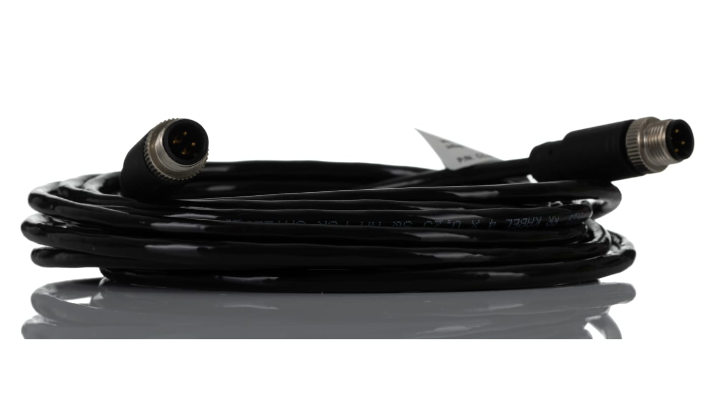 Cable de conexión RS PRO, con. A M12 Macho, con. B M12 Macho, cod.: A, long. 5m, 250 V, 4A, IP67