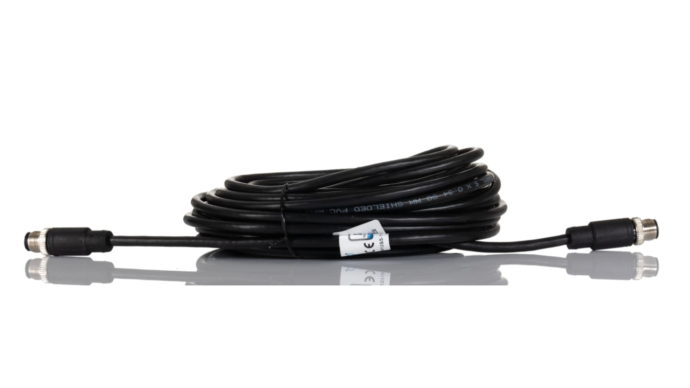 Cable de conexión RS PRO, con. A M12 Macho, con. B M12 Macho, cod.: A, long. 10m, 60, 4A, IP67