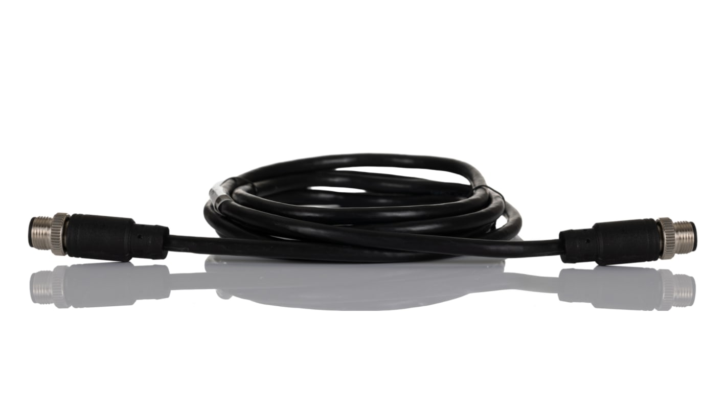 Cable de conexión RS PRO, con. A M12 Macho, con. B M12 Macho, cod.: A, long. 5m, 30 V, 2 A, IP67