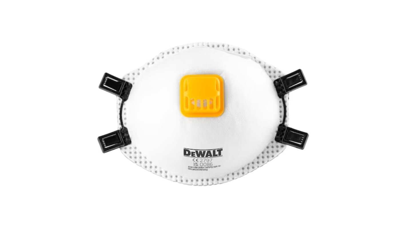 DeWALT DXIRFFP2 FFP2 Staubschutzmaske mit Ventil, Vergossen EN 149:2001+A1:2009