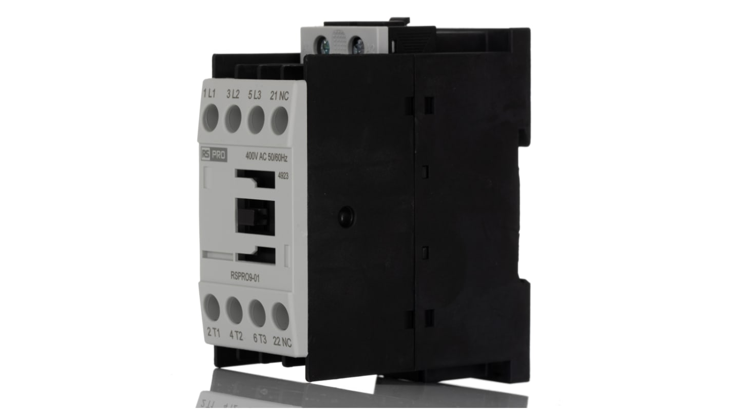 RS PRO Contactor, 400 V Coil, 3-Pole, 9 A, 4 kW, 1NC