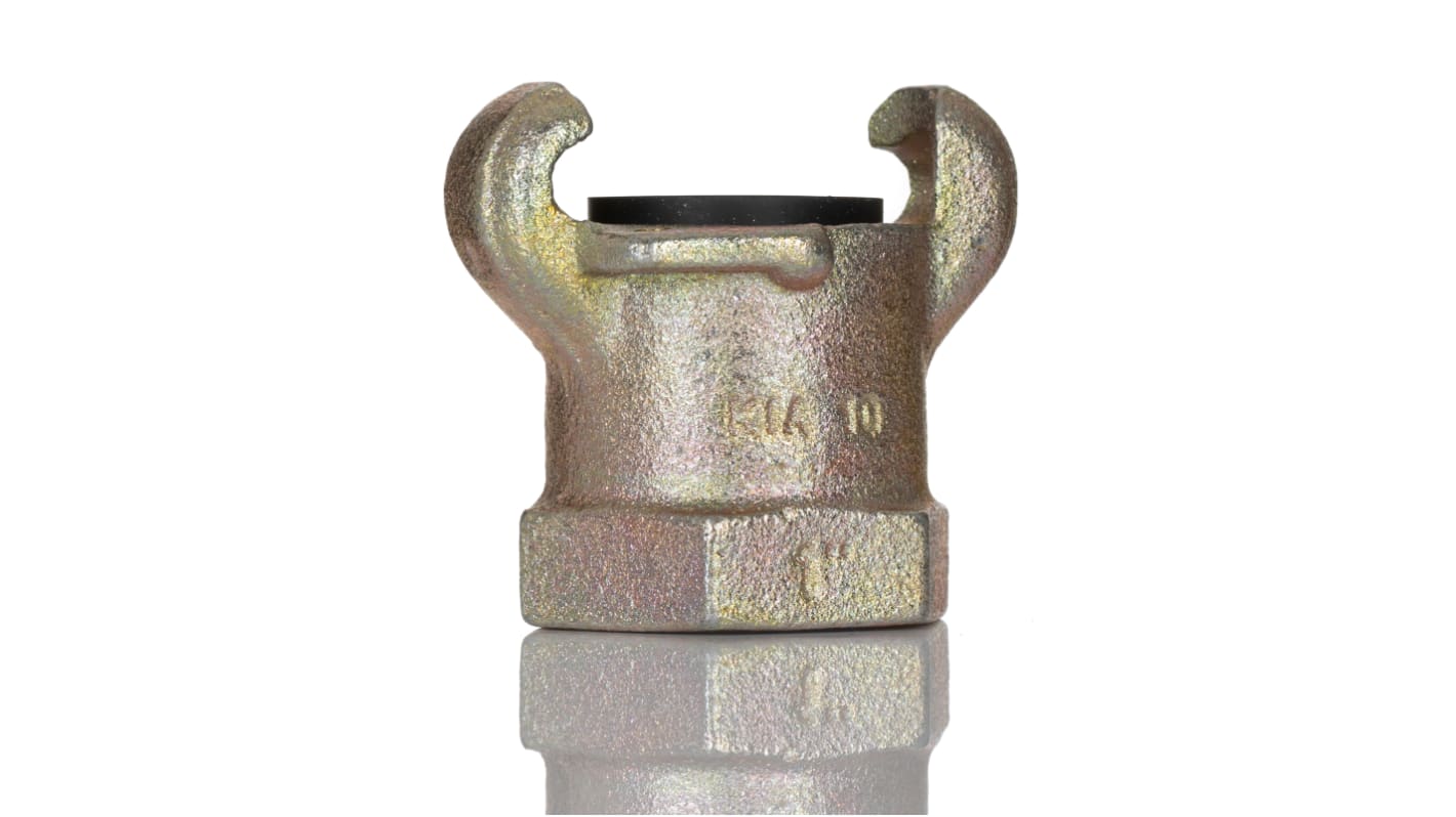 RS PRO Iron Female Pneumatic Quick Connect Coupling, NPT 1 Female 1in Threaded