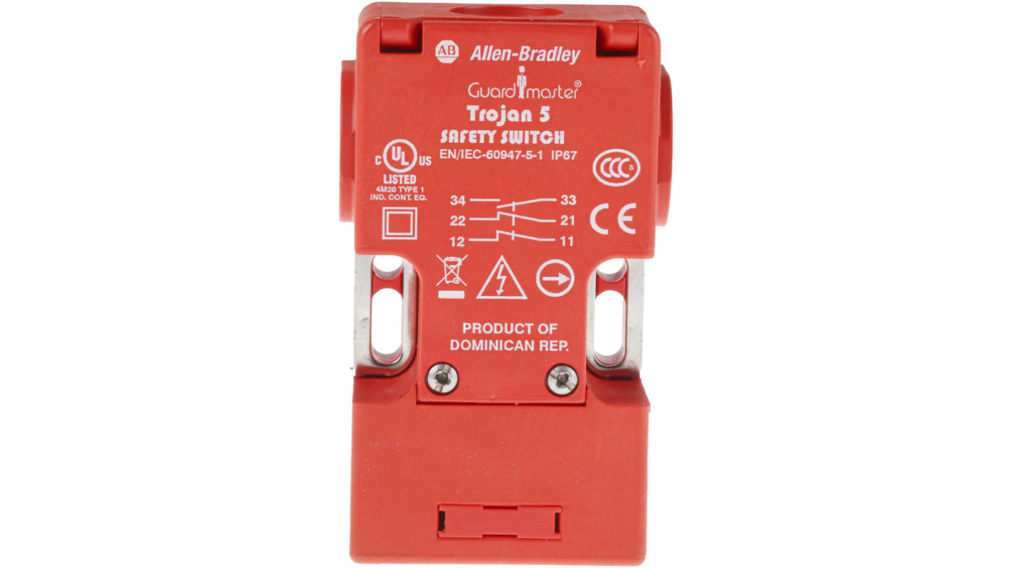 Commutateur de verrouillage de sécurité Allen Bradley Guardmaster 440K, 2NF/1NO, A clé, IP67, 240V, 6A