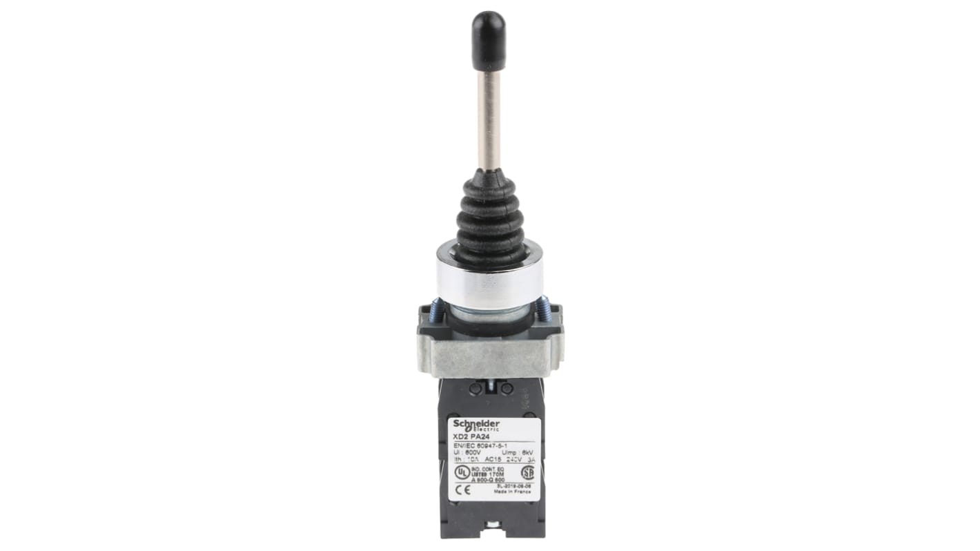 Schneider Electric 4-Axis Joystick Switch Lever, Slow Break, IP65 240V ac