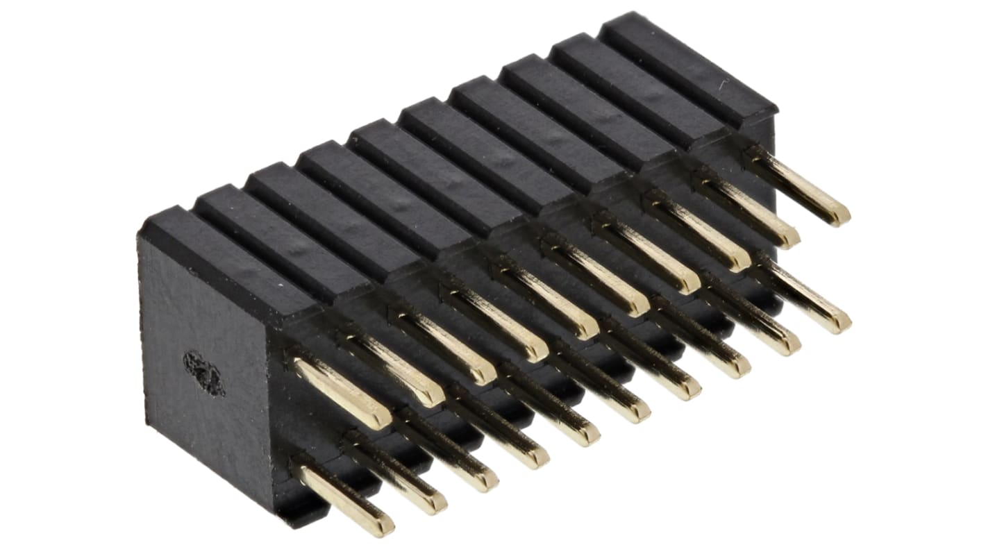 RS PRO Straight Through Hole Mount PCB Socket, 20-Contact, 2-Row, 1.27mm Pitch, Solder Termination