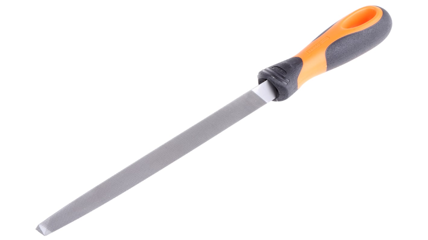 Bahco 200mm, Second Cut, Three Square Engineers File With Soft-Grip Handle