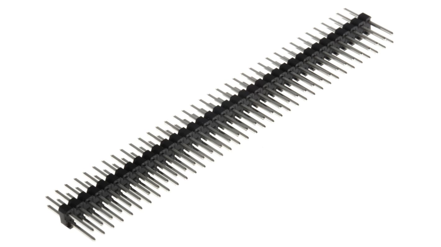 RS PRO Straight Through Hole Pin Header, 72 Contact(s), 2.54mm Pitch, 2 Row(s), Unshrouded