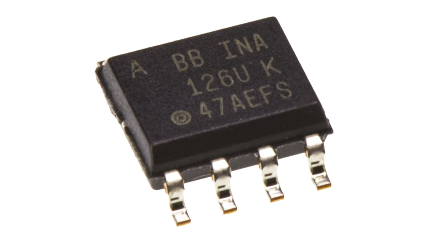 INA126UA Texas Instruments, Instrumentation Amplifier, 0.5mV Offset, 3