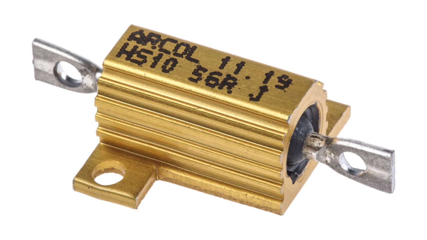 Arcol, 56Ω 10W Wire Wound Chassis Mount Resistor HS10 56R J ±5%