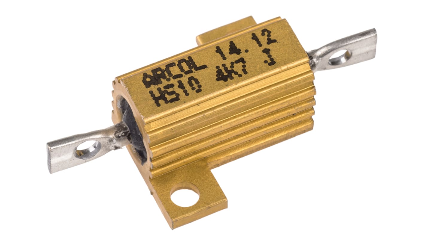 Arcol, 4.7kΩ 10W Wire Wound Chassis Mount Resistor HS10 4K7 J ±5%