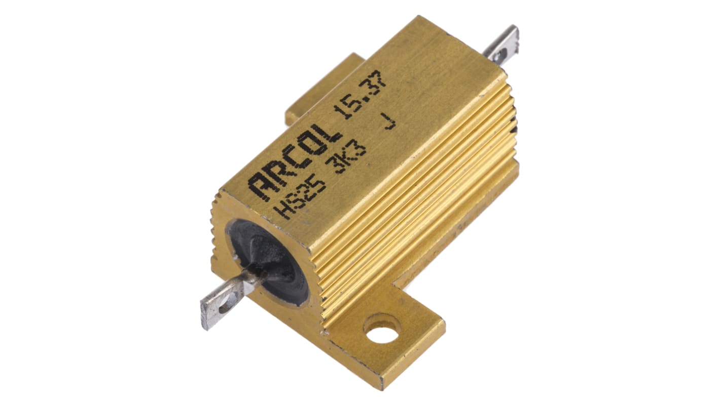 Arcol, 3.3kΩ 25W Wire Wound Chassis Mount Resistor HS25 3K3 J ±5 RS