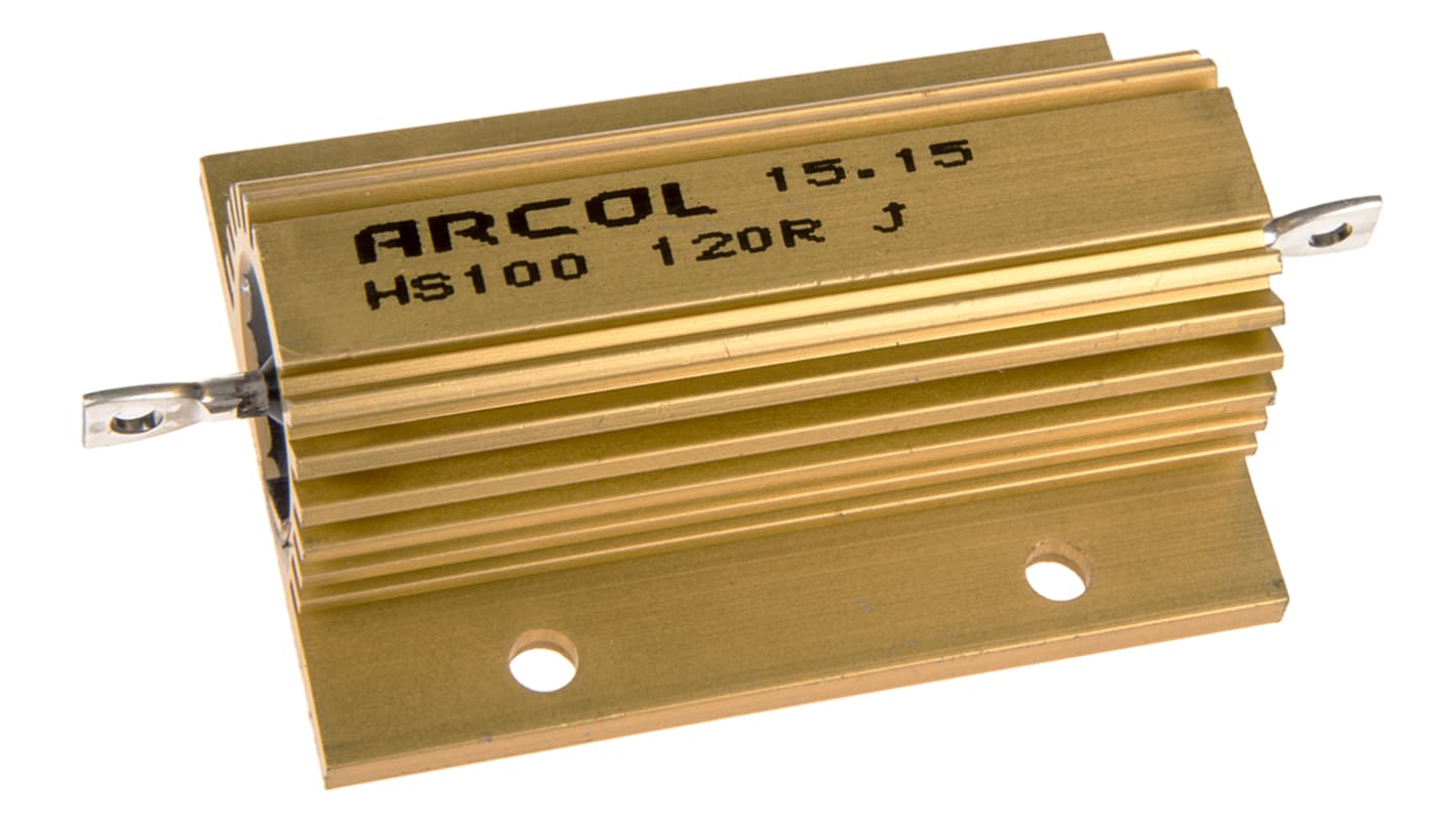 Arcol, 120Ω 100W Wire Wound Chassis Mount Resistor HS100 120R J ±5%