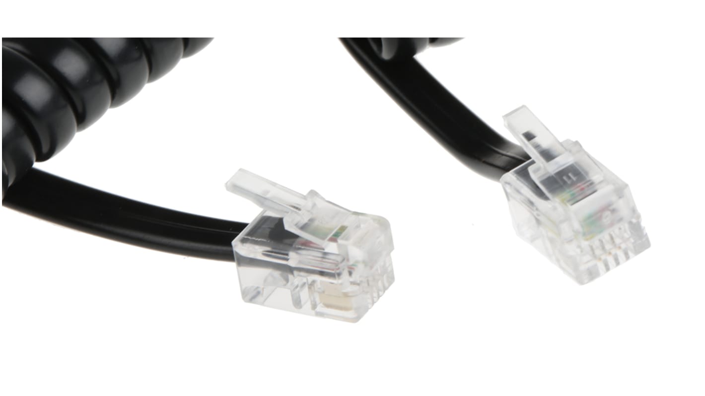 Cable de extensión para telefóno Decelect, Negro