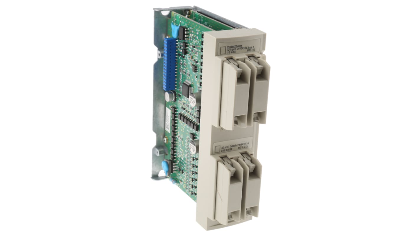 Schneider Electric Modicon TSX Micro PLC I/O Module - 32 Inputs, 32 (Solid State) Outputs, 100 mA Output Current, 24 V