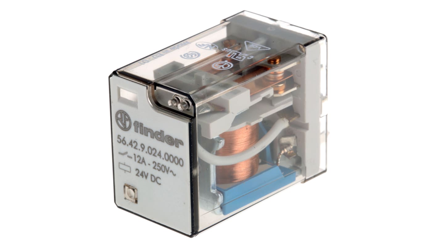 Finder Plug In Relay, 220V dc Coil, 7A Switching Current