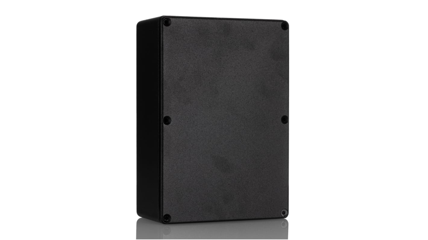 Hammond 1550 Series Black Die Cast Aluminium Junction Box, IP54, 171 x 121 x 51mm