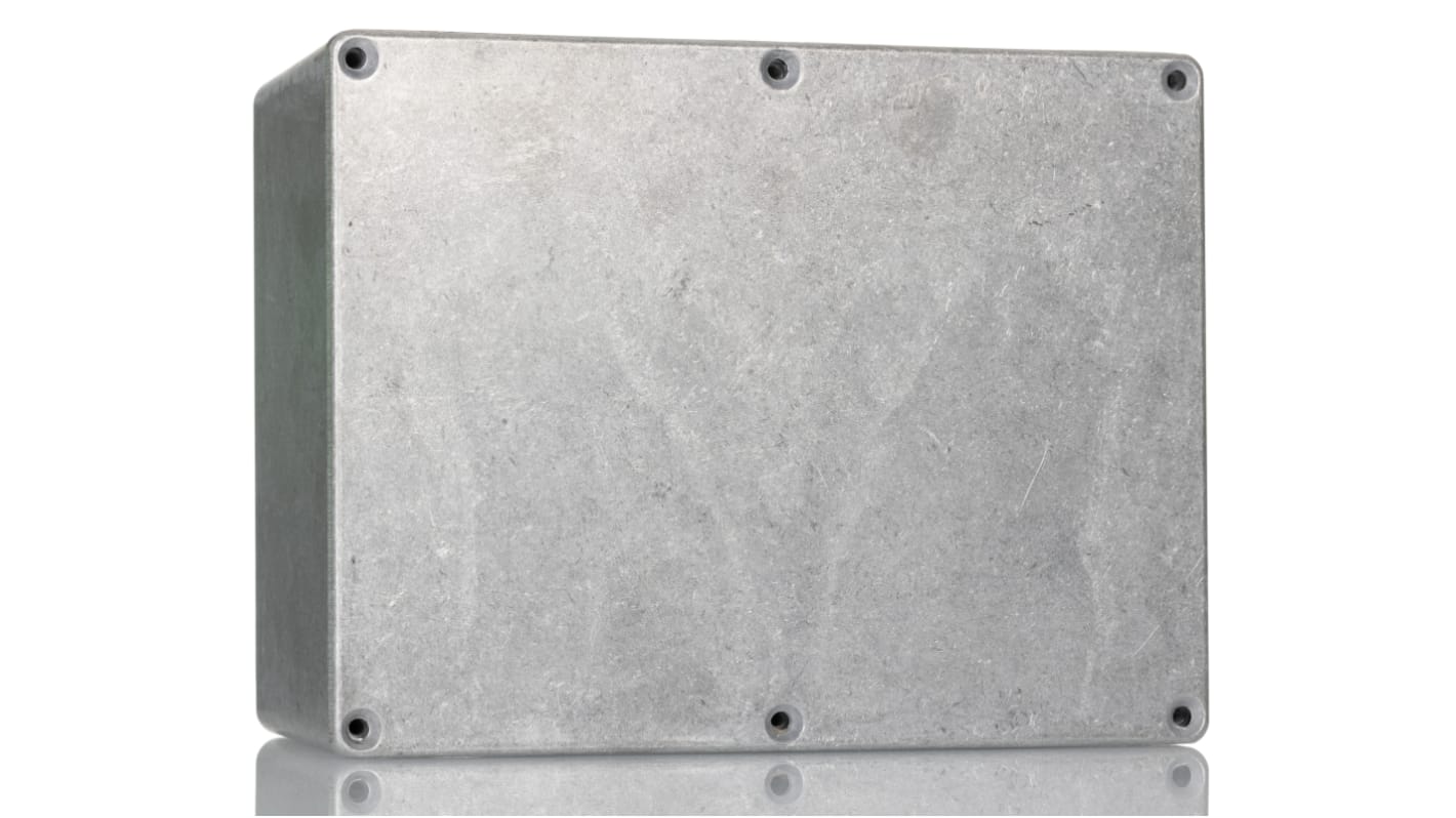 Hammond 1550 Series Unpainted Die Cast Aluminium Junction Box, IP54, 165 x 128 x 72mm