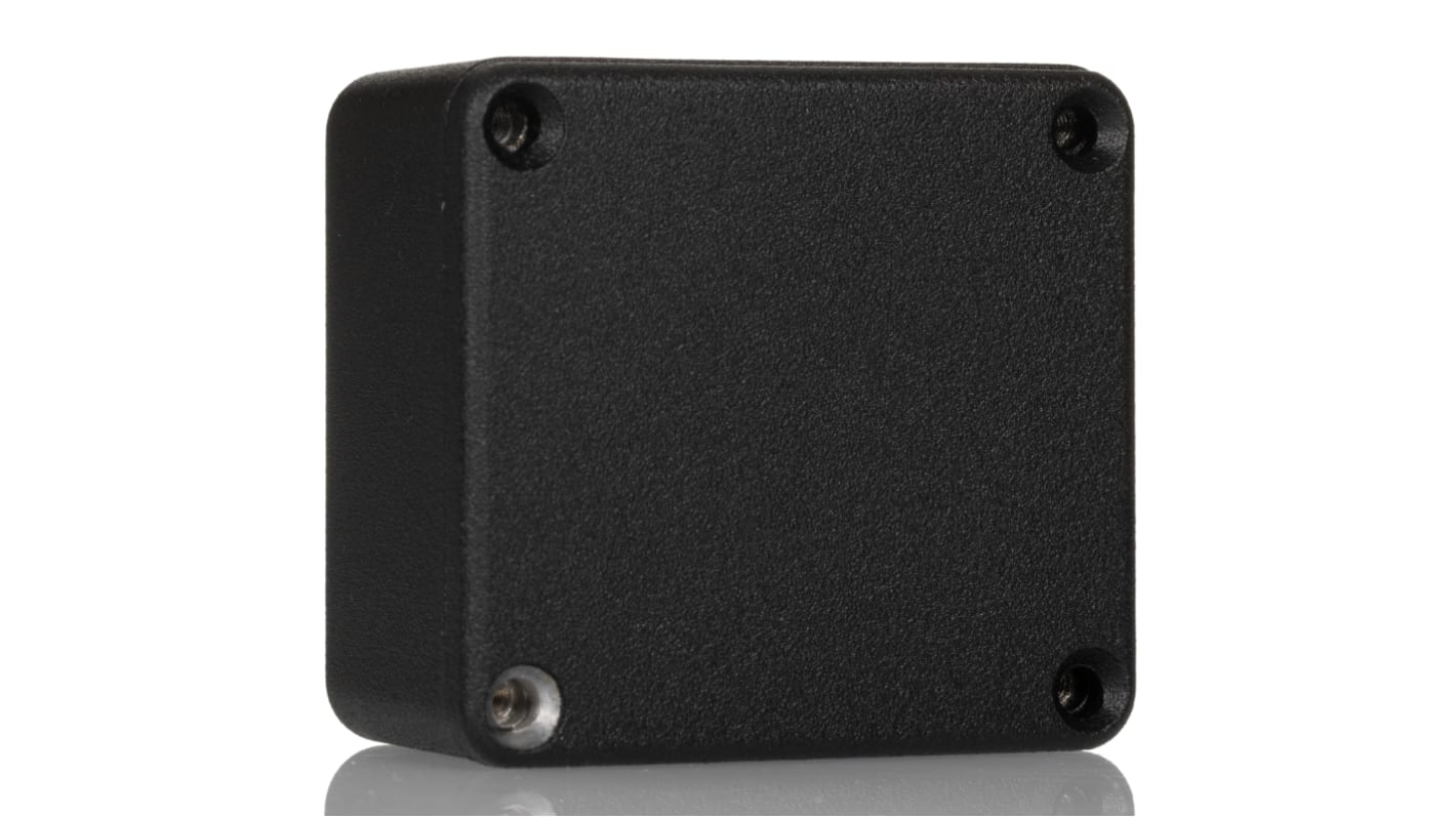 Hammond 1550 Series Black Die Cast Aluminium Junction Box, IP54, 60 x 55 x 26mm