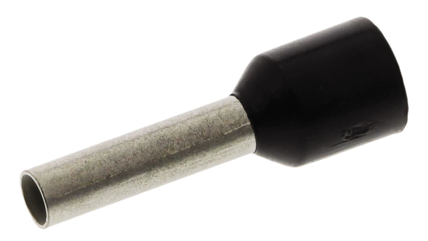 Schneider Electric DZ5CE Aderendhülsen bis 1.5mm², Stift ø 1.8mm, Schwarz, Kunststoff, 8.2mm, 13.5mm, Isoliert, 16AWG