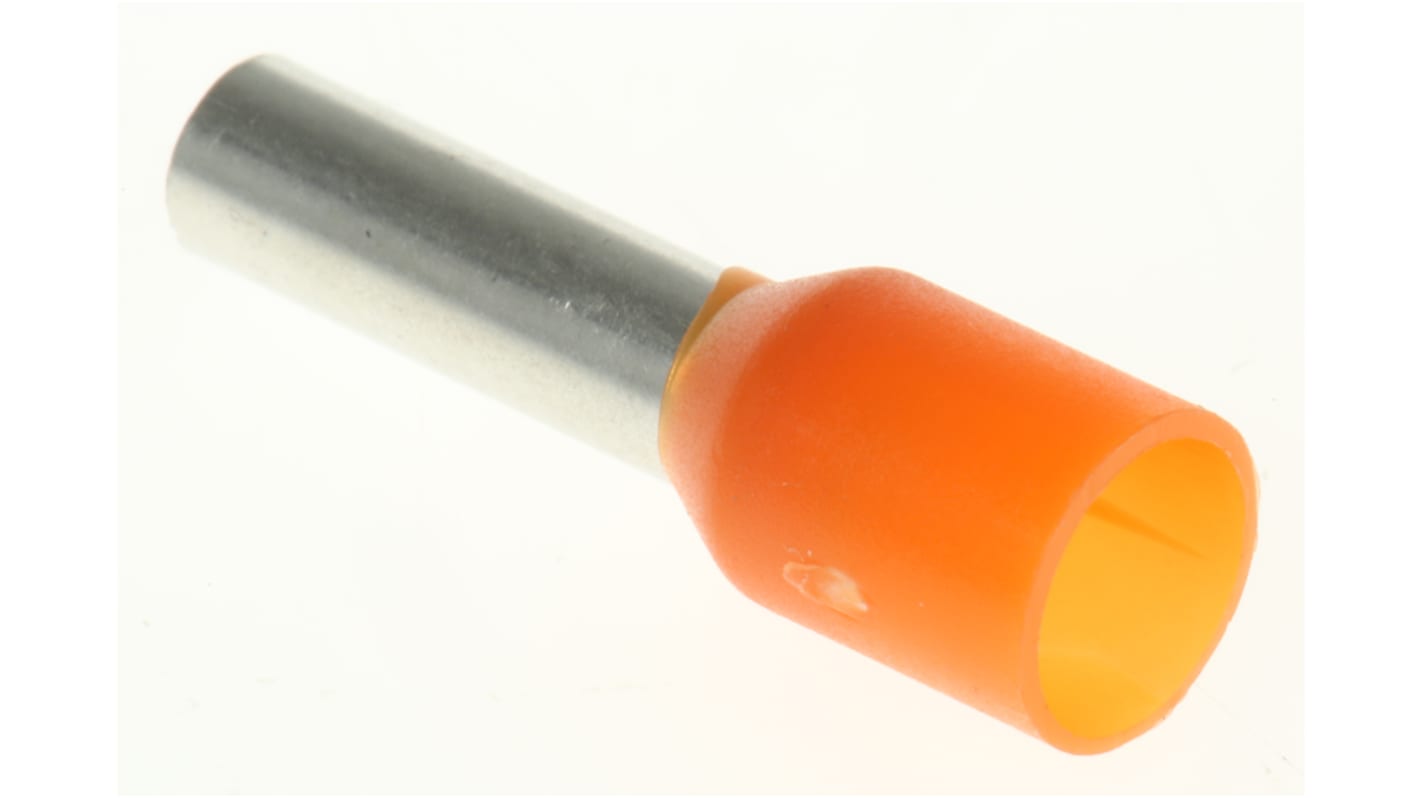 Puntera hueca de crimpado Schneider Electric, Serie DZ5CE, Aislado, Pin de 9.8mm, Naranja 12AWG 4mm²