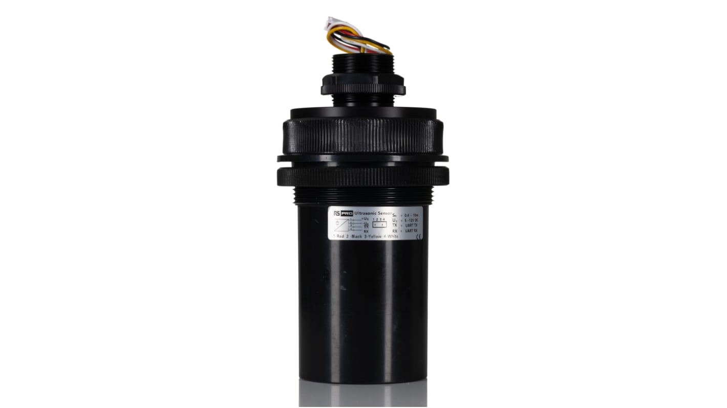 RS PRO Ultrasonic Level Sensor, UART TTL Output, Threaded, ABS Body | RS