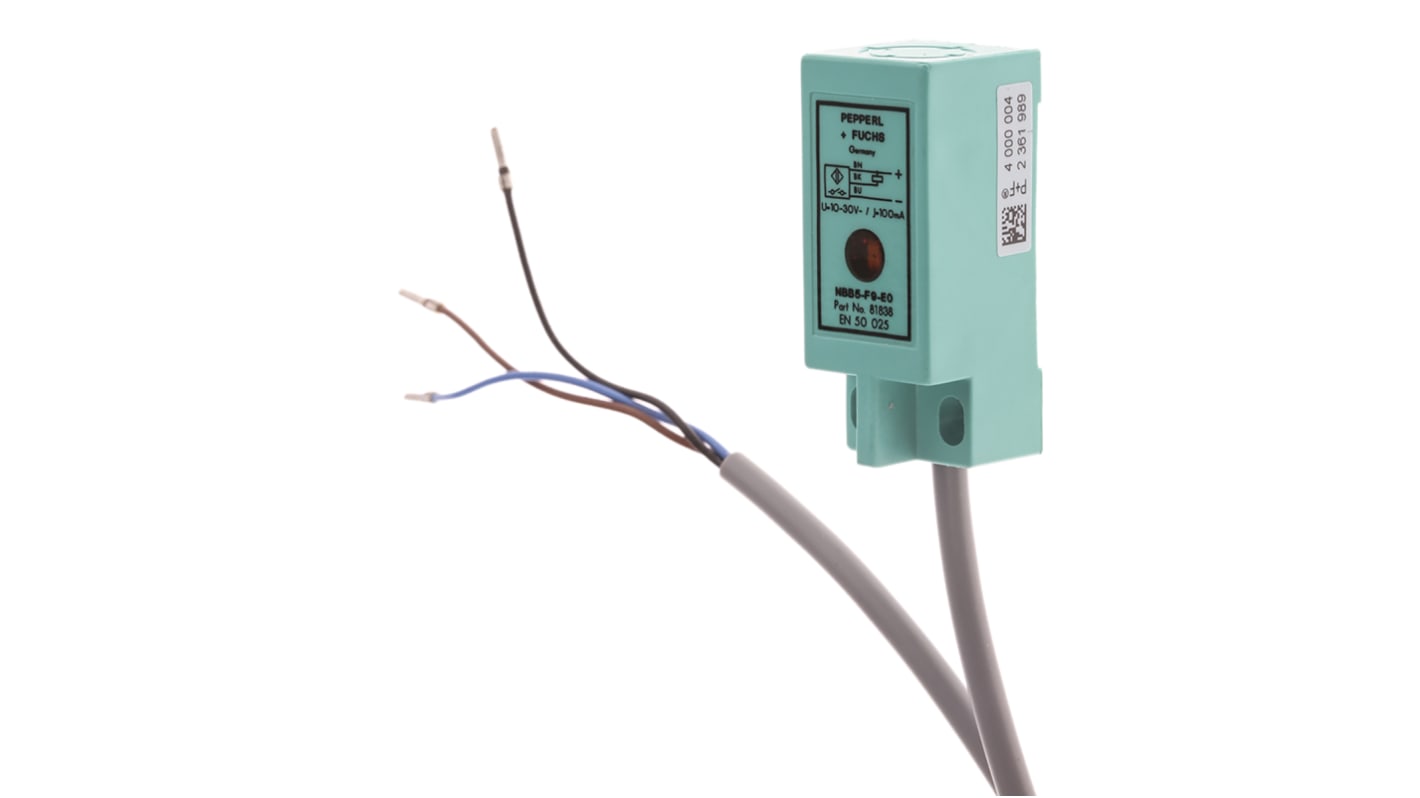 Pepperl + Fuchs Näherungssensor Induktiv, Kubisch 5 mm NPN 10 → 30 V dc / 150 mA, IP67