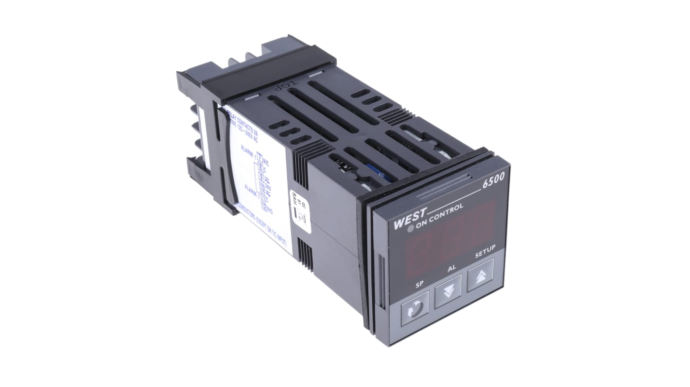 Controlador de temperatura PID West Instruments serie N6500, 48 x 48 (1/16 DIN)mm, 24 → 48 Vac/dc, 2 salidas Relé