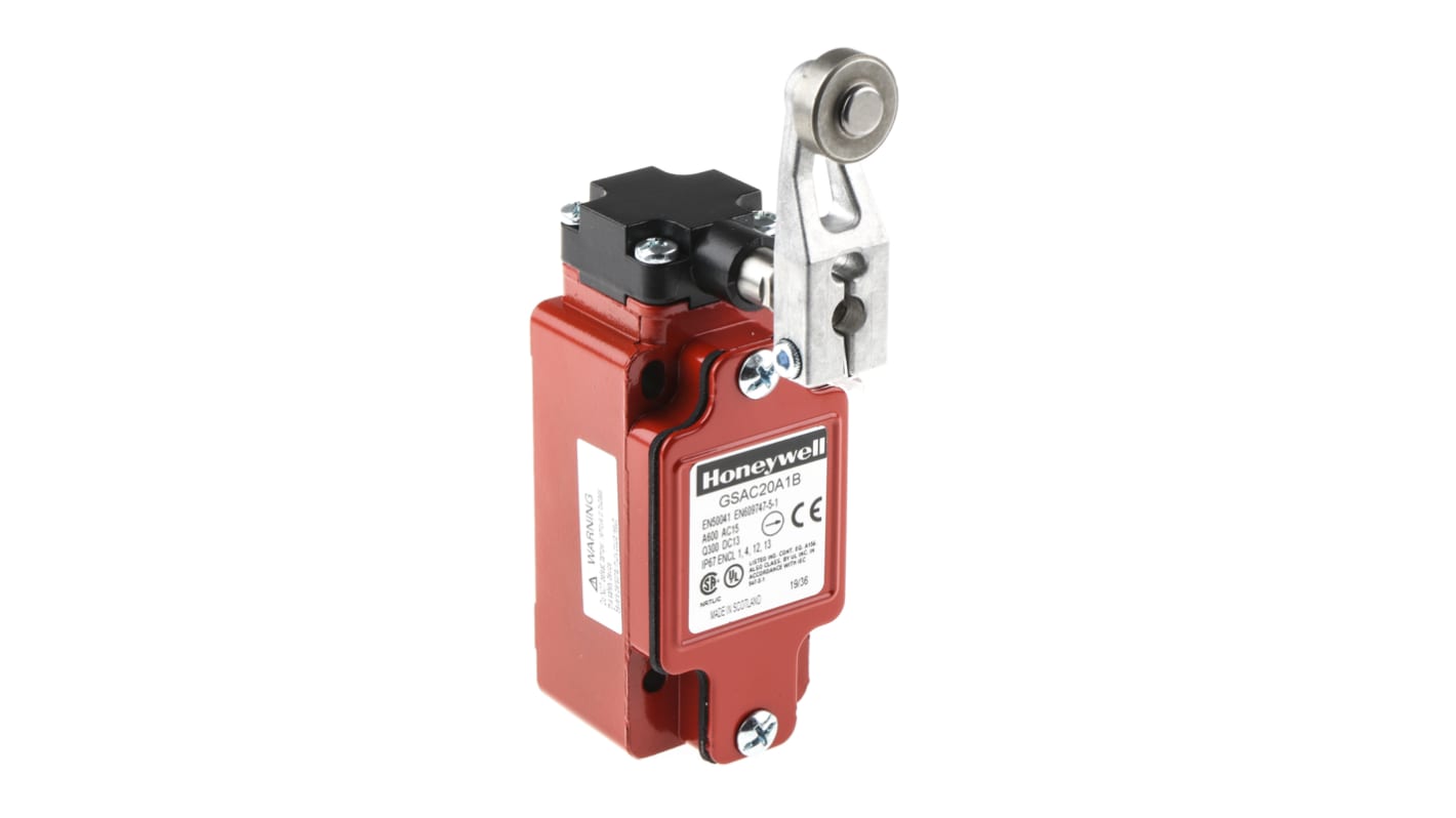 Honeywell GSA Series Roller Limit Switch, 2NO/2NC, IP67, 4P, Metal Housing, 600V ac Max