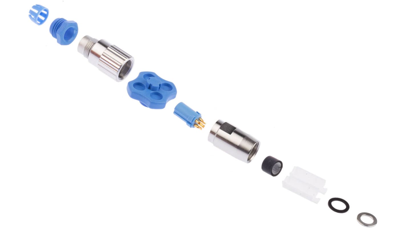 Conector circular TE Connectivity hembra serie TRIAD 01 de 4 vías hembra, montaje aéreo, IP65