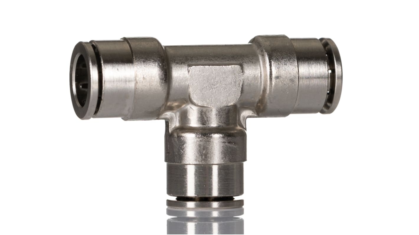 Norgren PNEUFIT 10 Series Straight Fitting, Push In 10 mm to Push In 10 mm, Tube-to-Tube Connection Style