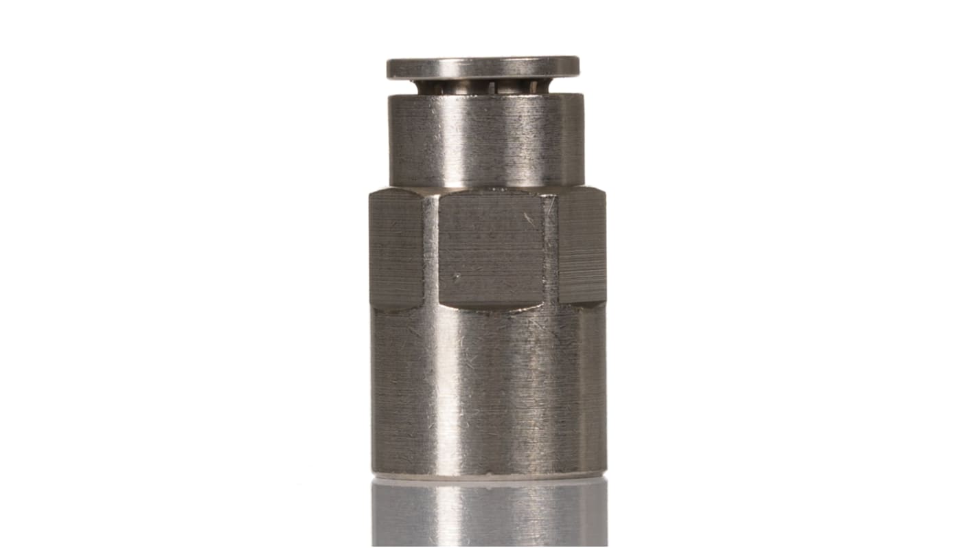 Norgren PNEUFIT 10 Series Straight Threaded Adaptor, G 1/4 Male to Push In 8 mm, Threaded-to-Tube Connection Style,