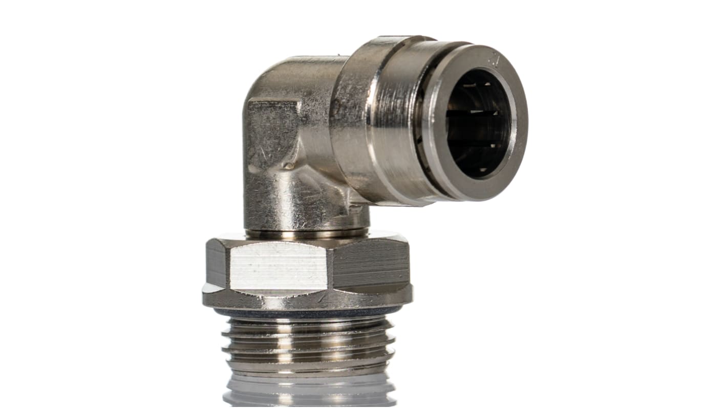 Norgren PNEUFIT 10 Series Straight Threaded Adaptor, G 1/2 Male to Push In 12 mm, Threaded-to-Tube Connection Style,