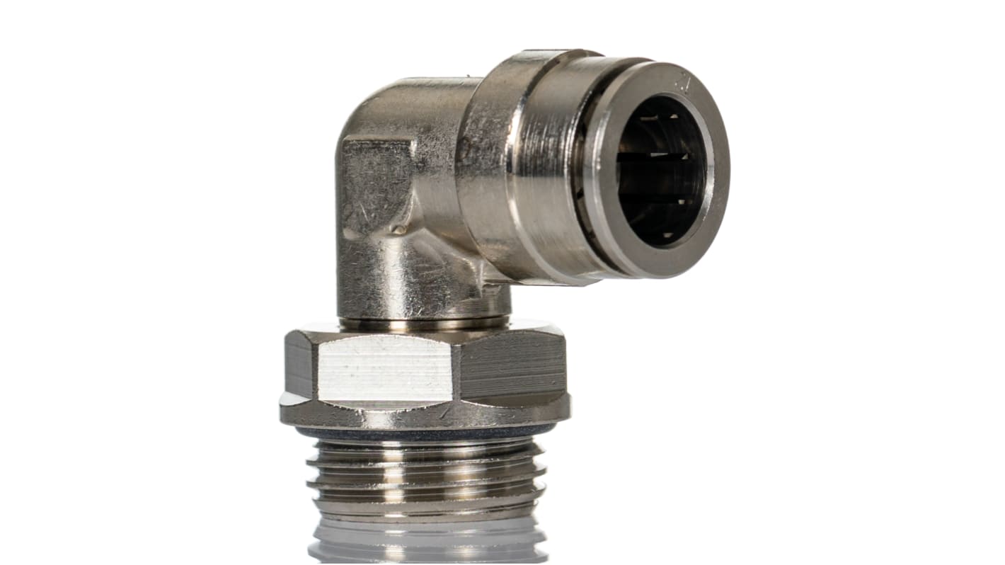 Norgren PNEUFIT 10 Series Straight Threaded Adaptor, G 1/2 Male to Push In 14 mm, Threaded-to-Tube Connection Style,