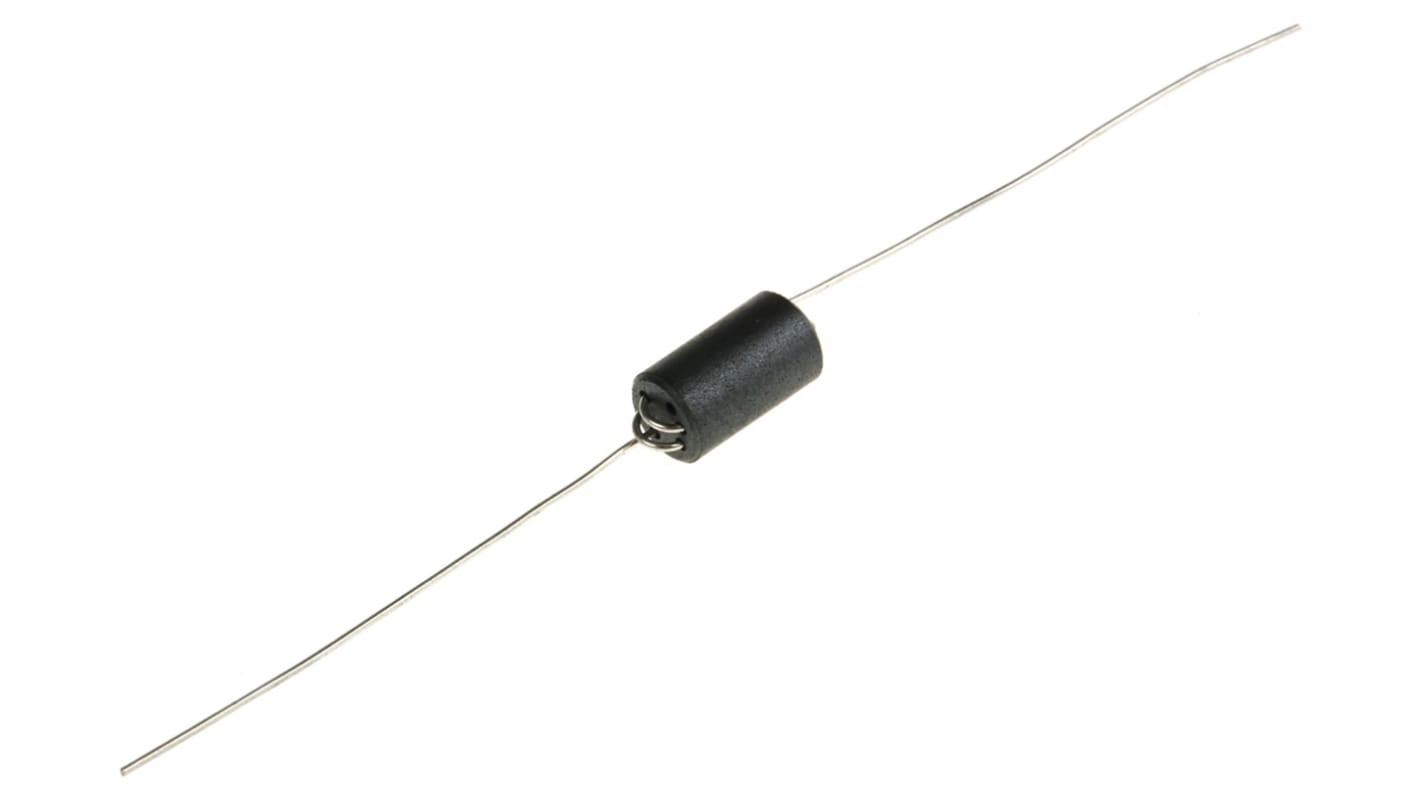 Wurth Elektronik Ferrite Bead, 6 (Dia.) x 10mm (Axial), 489Ω impedance at 25 MHz, 600Ω impedance at 100 MHz