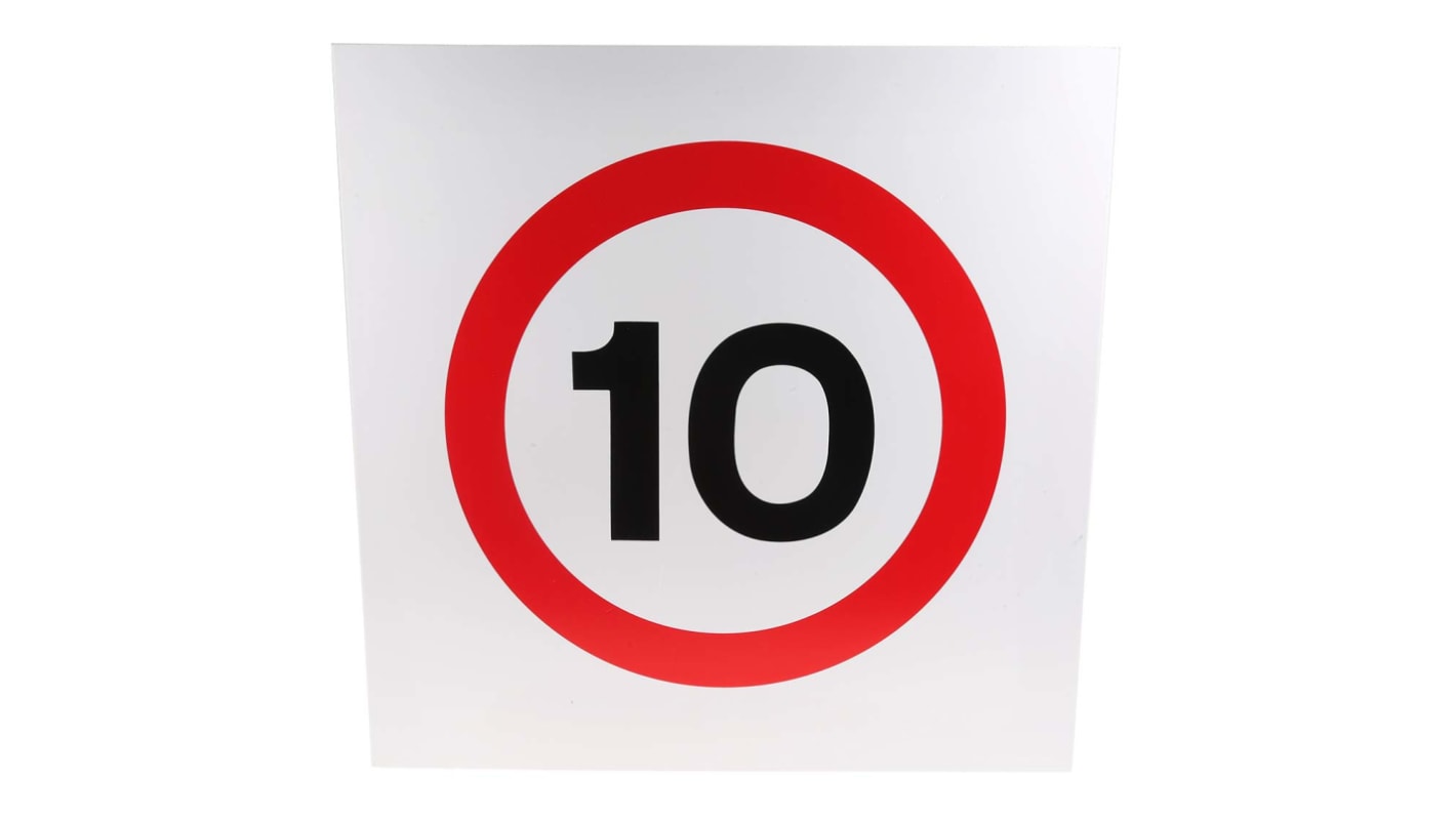 RS PRO Plastic Speed Control Road Traffic Sign, H450 mm W450mm