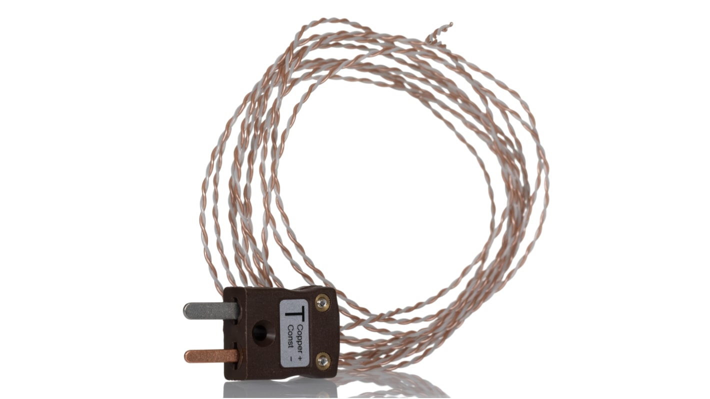RS PRO Type T Exposed Junction Thermocouple 2m Length, 1/0.315mm Diameter, -75°C → +250°C