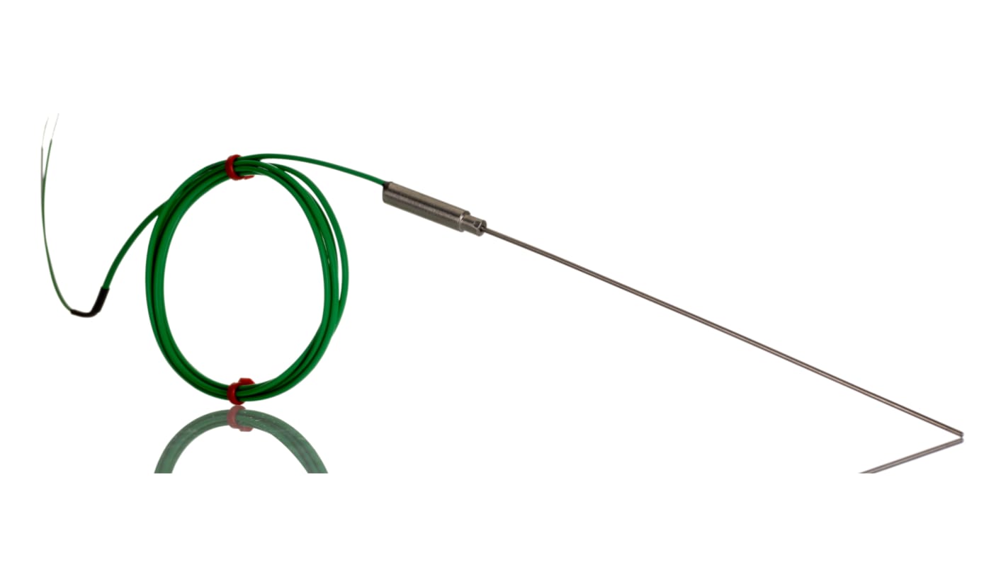 Thermocouple à isolation minérale RS PRO type K Ø 1.5mm, L 1000mm, +1100°C max à Raccord dénudé