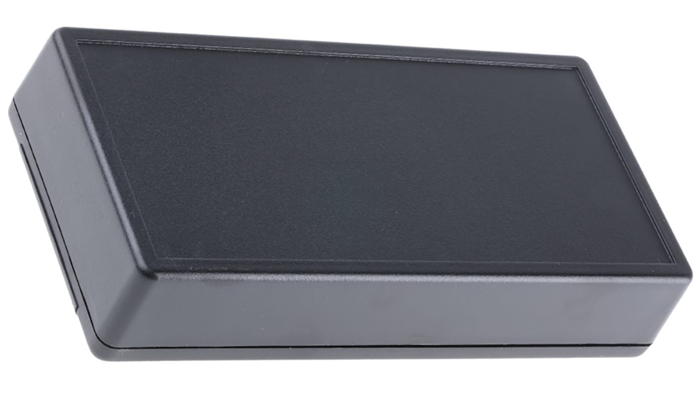 Caja portátil Hammond de ABS pirroretardante Negro, 170 x 85 x 34mm, , con compartimento batería, muesca de teclado,