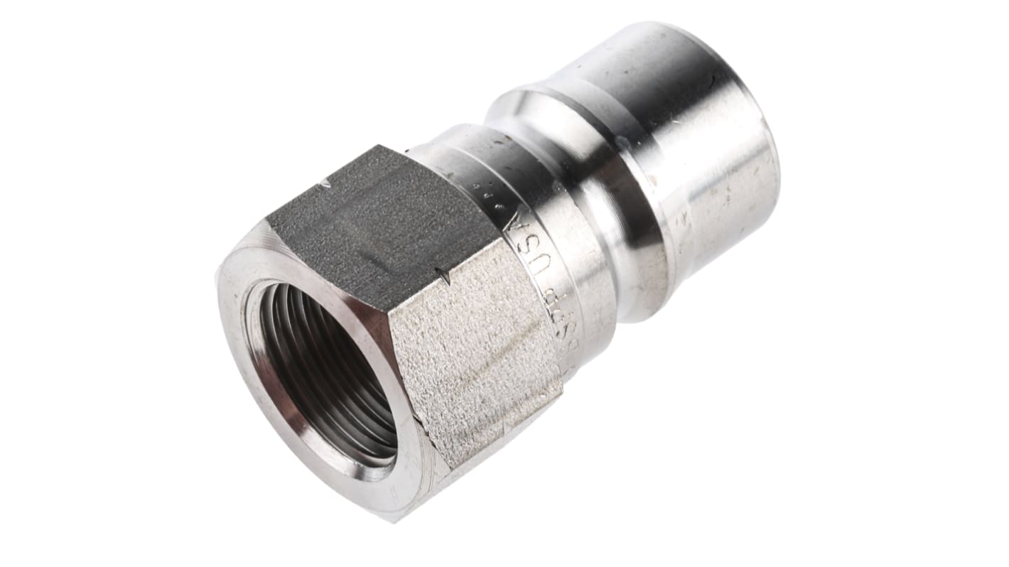 Parker Stainless Steel Male Hydraulic Quick Connect Coupling, G 1/2 Female