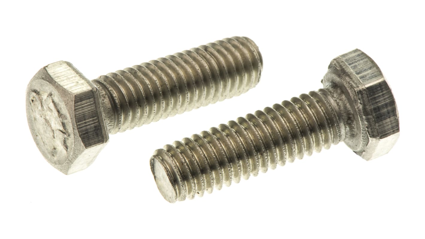 Plain Stainless Steel Hex, Hex Bolt, M5 x 16mm