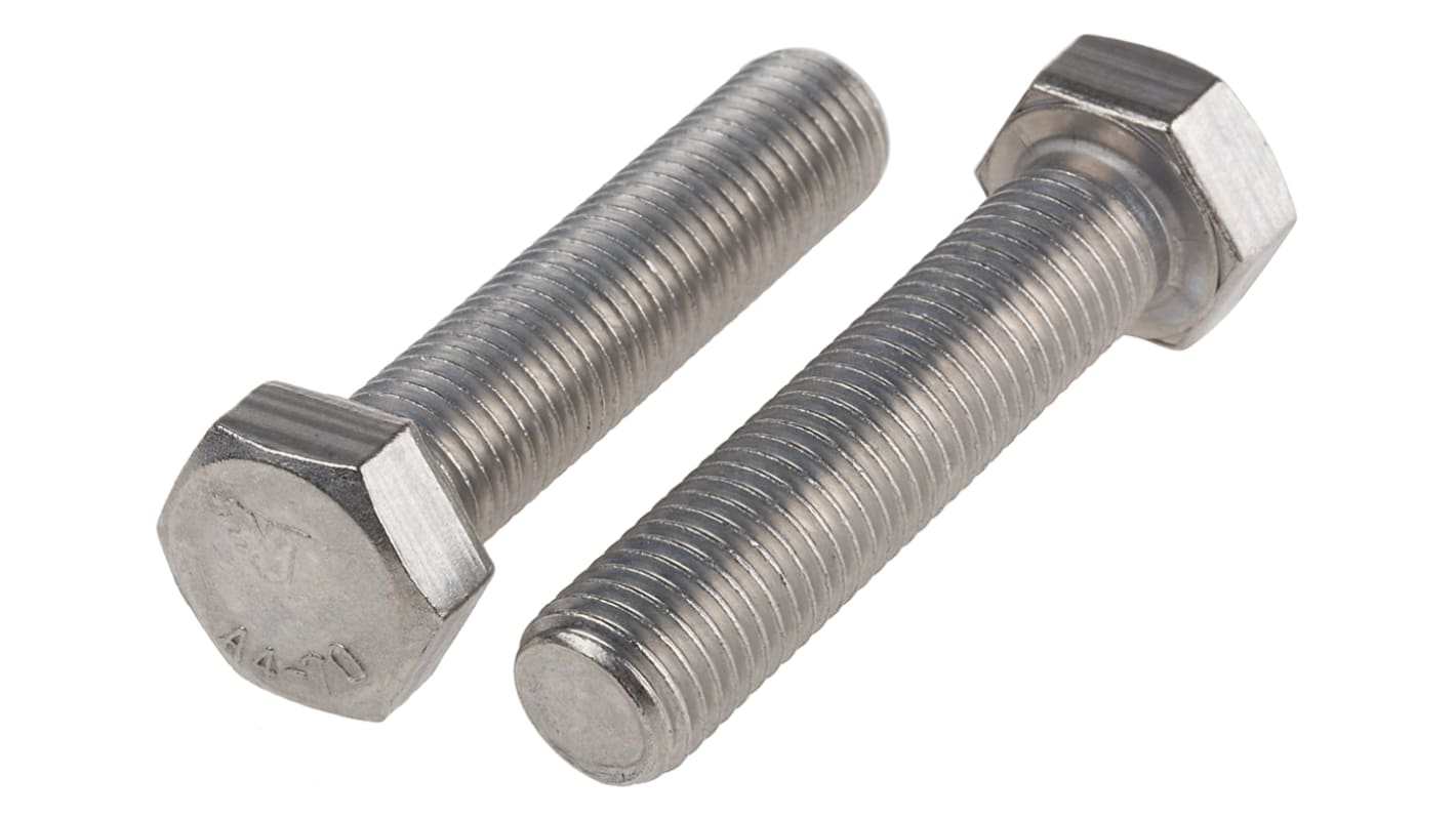 Plain Stainless Steel Hex, Hex Bolt, M16 x 70mm